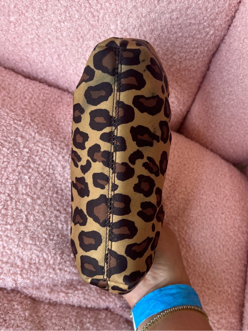 Coach Leopard Print Satin Framed Kisslock Wristlet Clutch - Picture 5 of 7